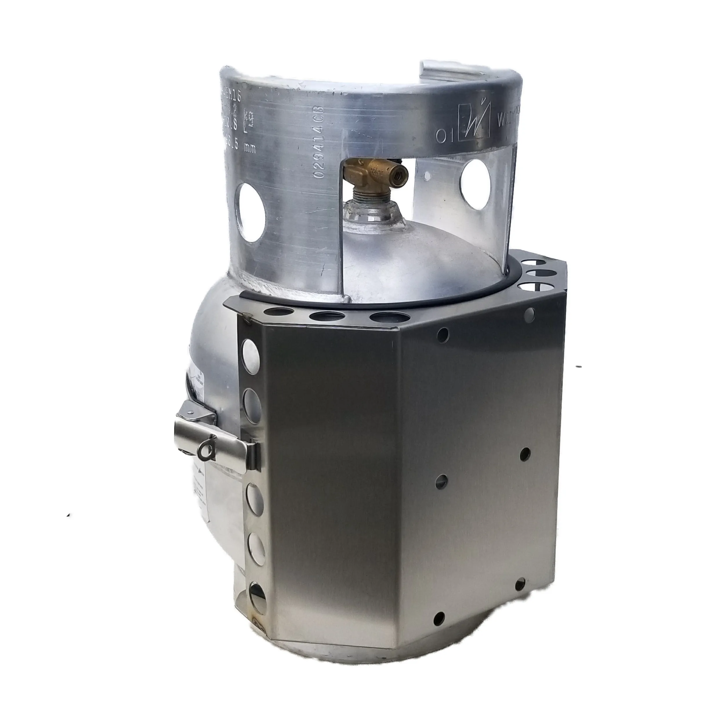 BLEM - Propane Tank Bracket for 10 lb. Aluminum Propane Tank - Silver