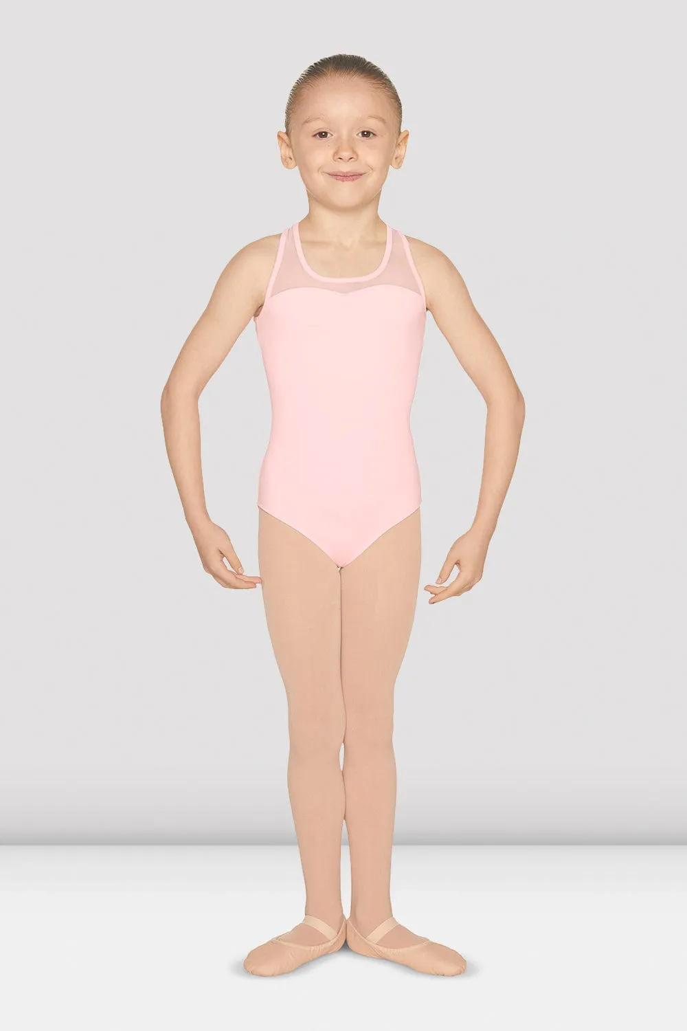Bloch M452C Mirella Mesh Cross Back Tank Leotard (Child)