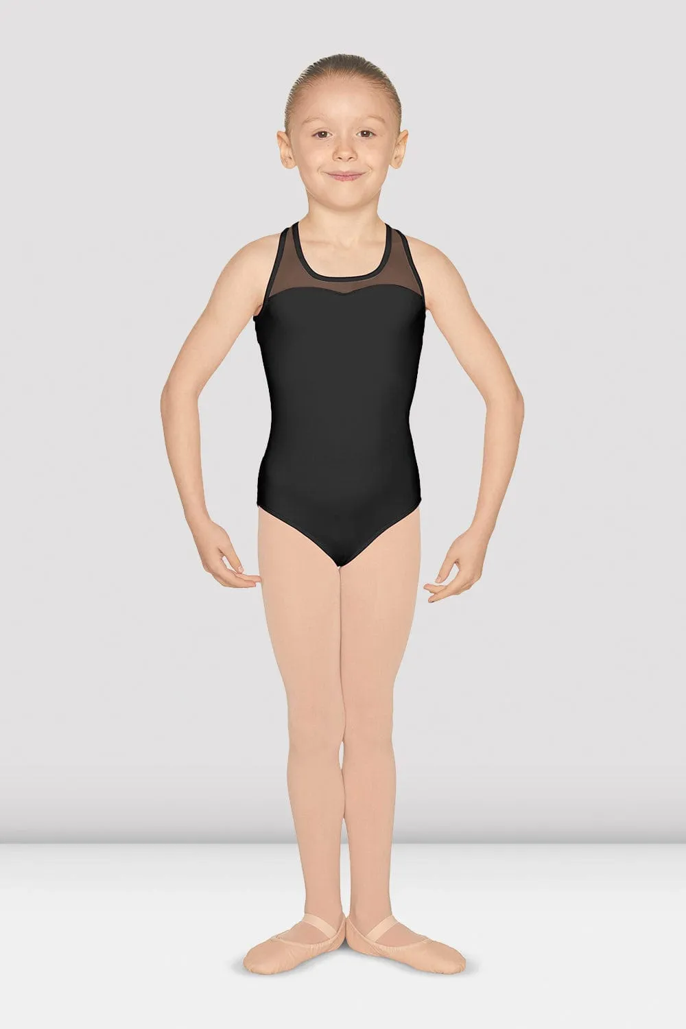 Bloch M452C Mirella Mesh Cross Back Tank Leotard (Child)