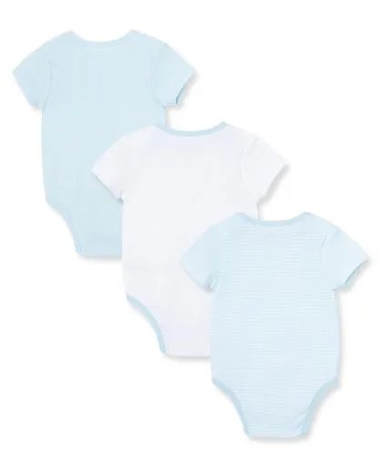 Blue Train 3 Pack of Bodysuits