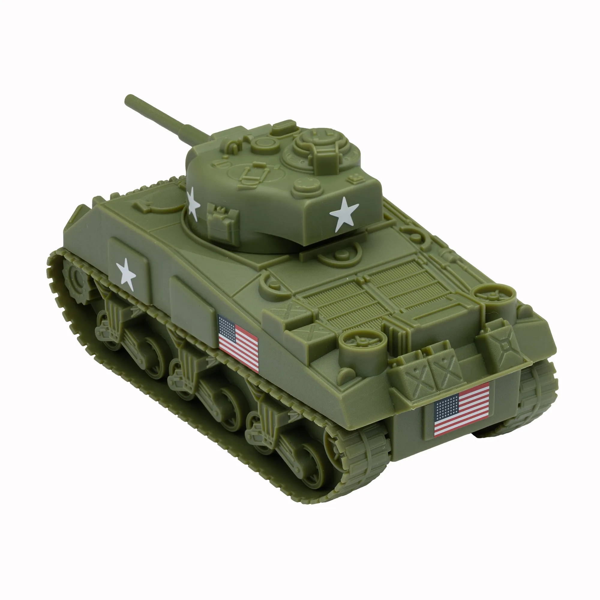 BMC WW2 Sherman M4 Tank - OD Green 1:32 Military Vehicle for Plastic Army Men
