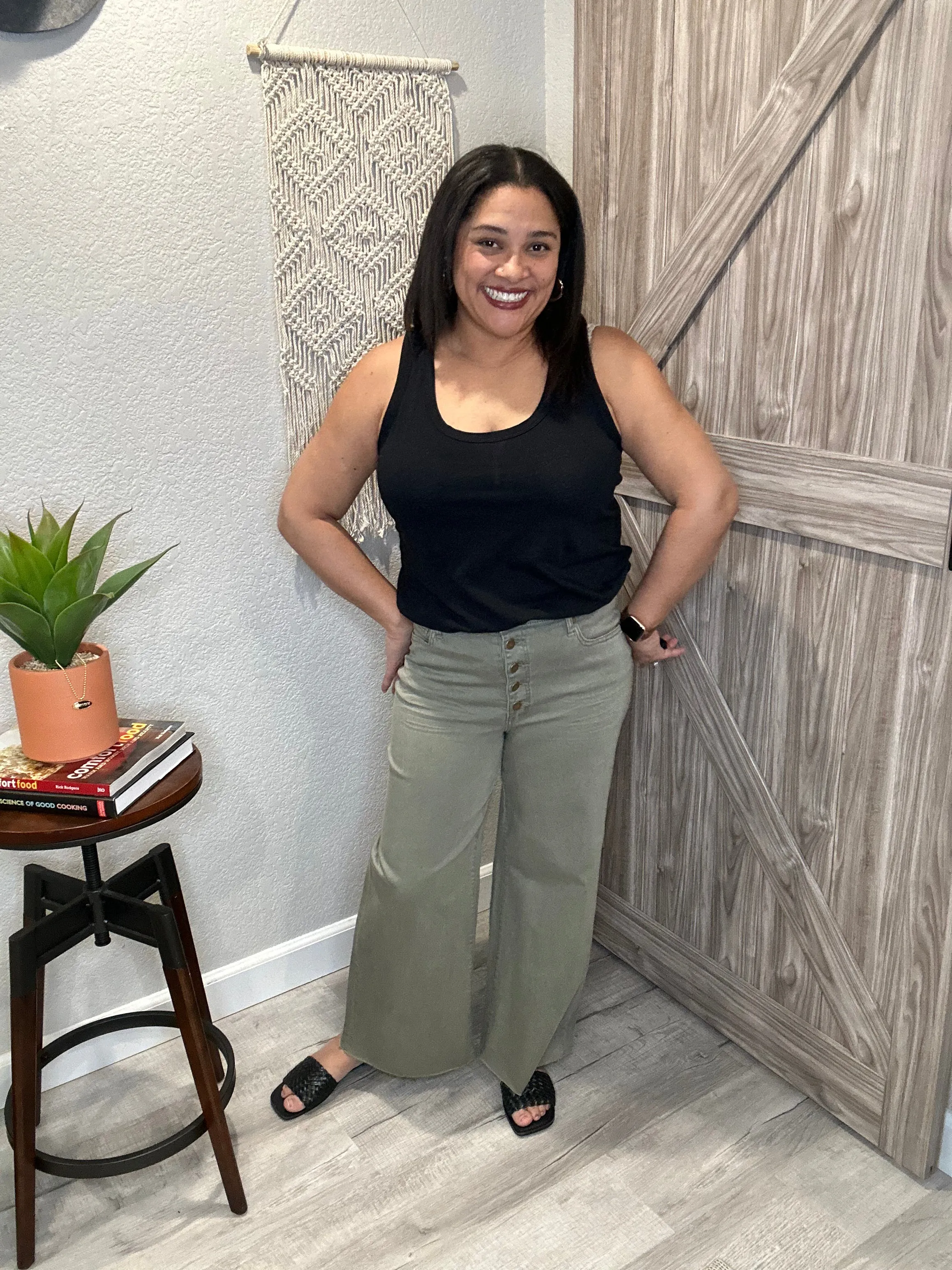 Bobi Ribbed Curved Hem Tank Top