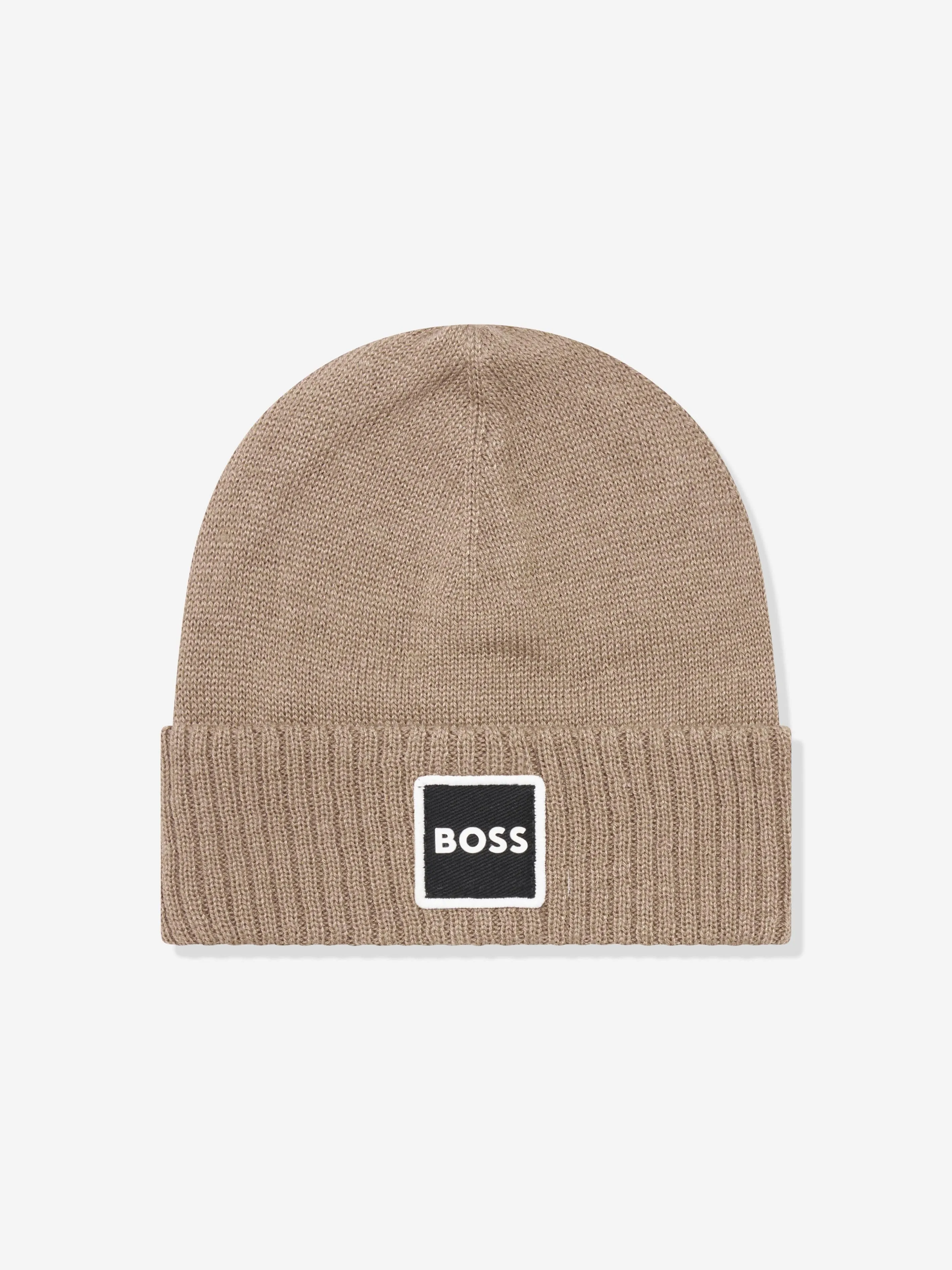 BOSS Baby Boys Pull On Hat in Beige