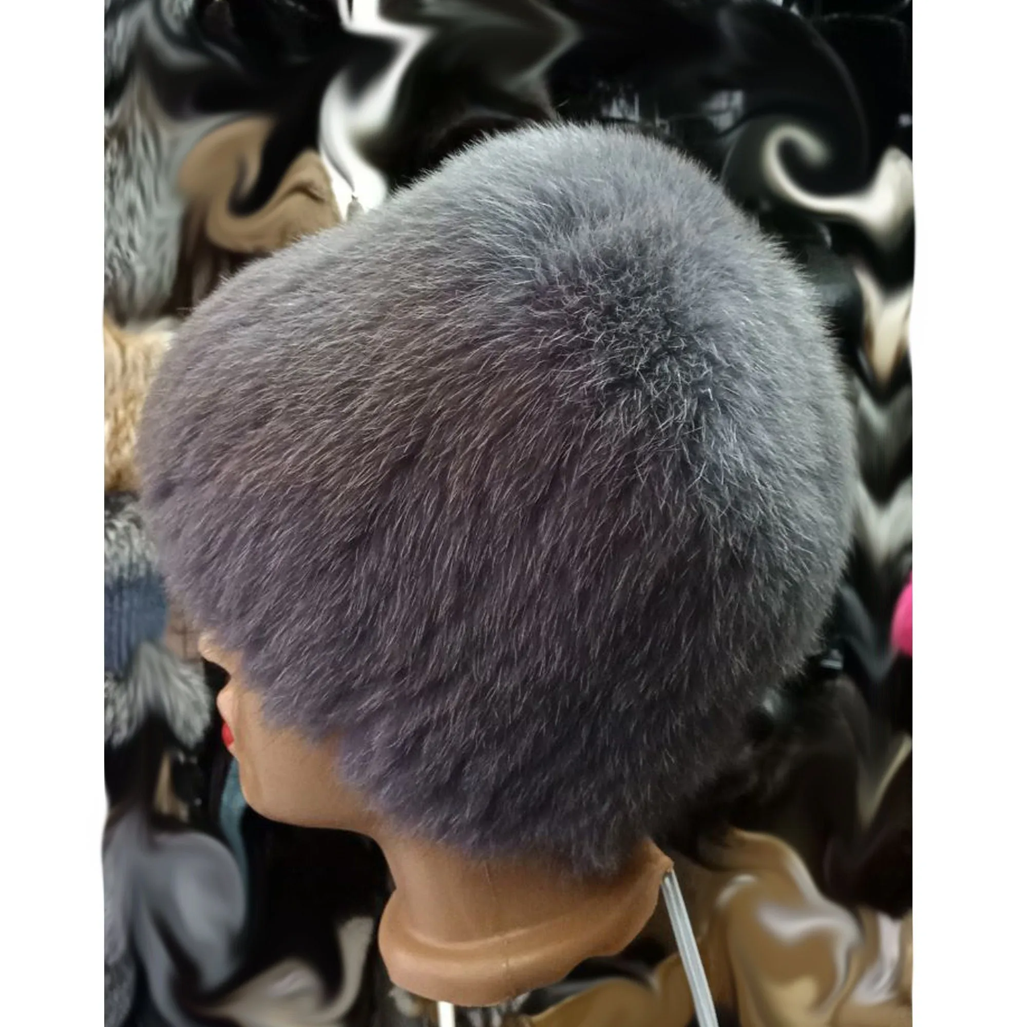 BY ORDER Women Fox Fur Hat, Fur Hat, Stretchy Fur hat, Knit Fur Hat, Fox Fur Hat, Girl Fur Hat, Trapper Hat, Real fur Hat, Fluffy hat Beige