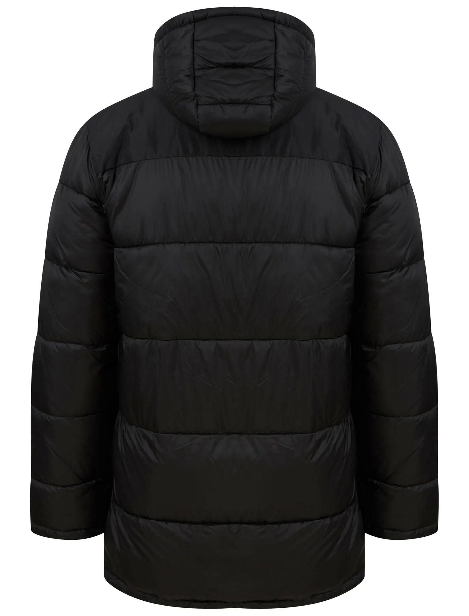 Cachora Quilted Puffer Jacket with Hood in Jet Black - Tokyo Laundry Active Tech