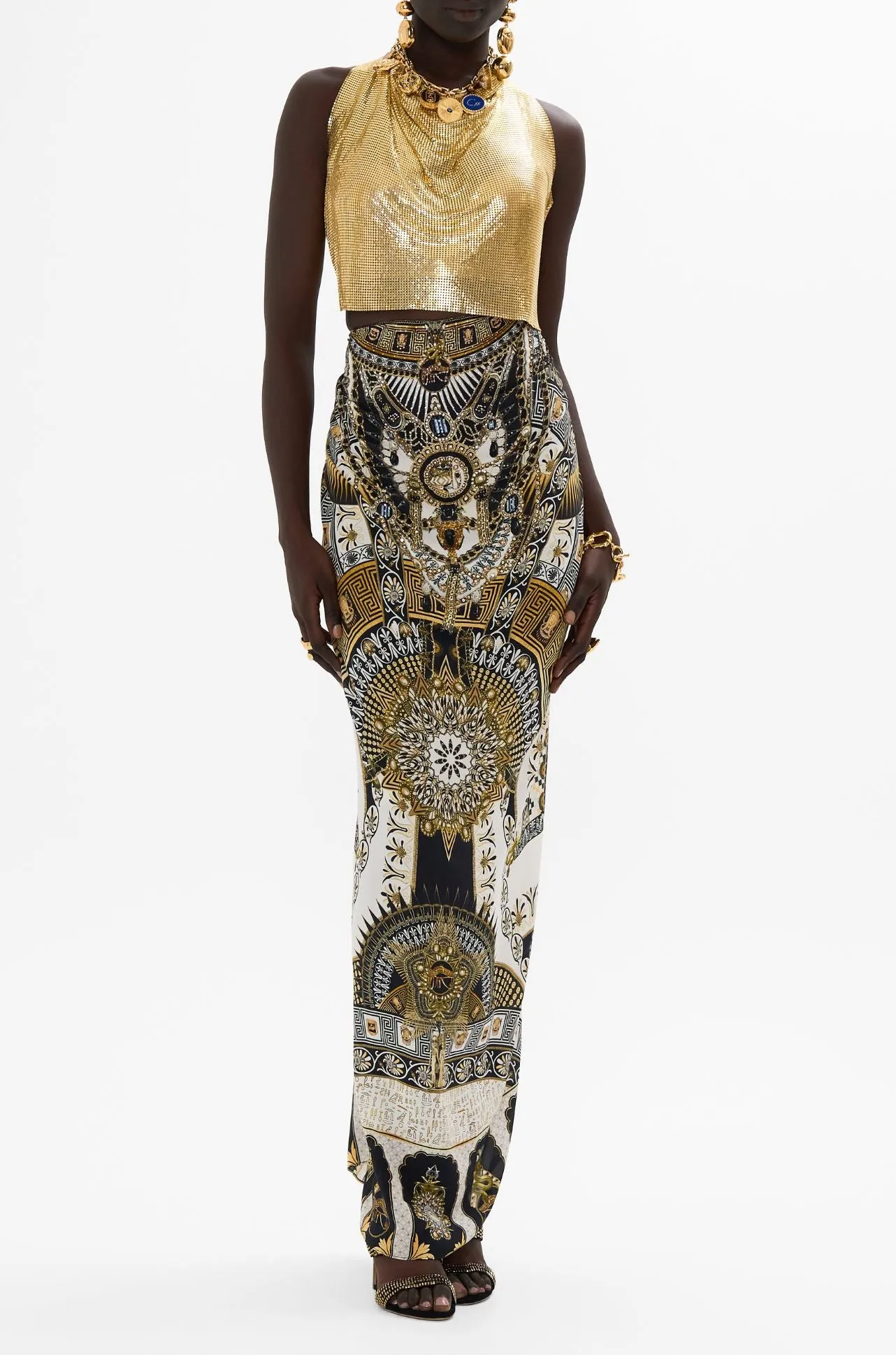 Camilla - Temples Of Dendara Round Neck Kaftan