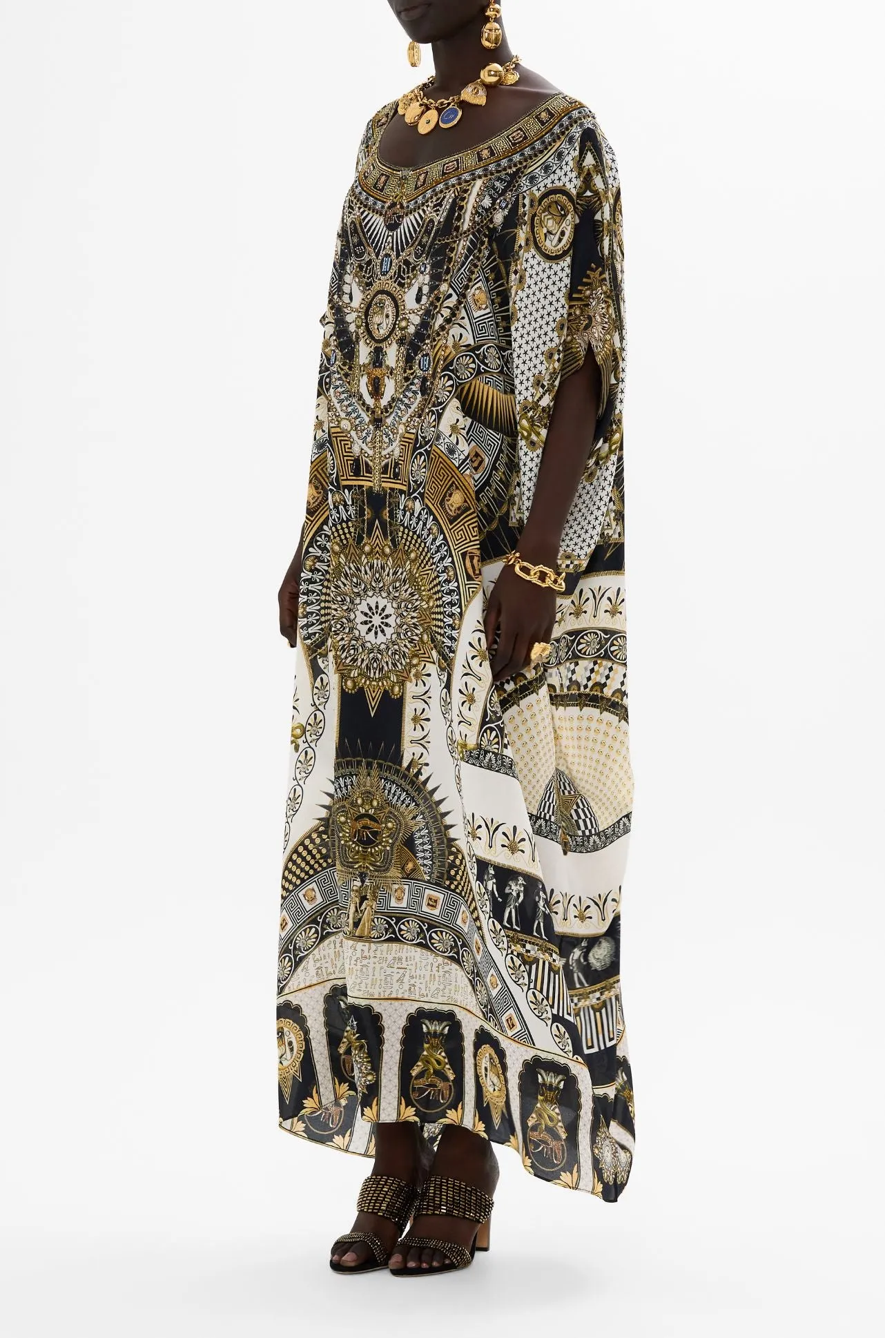 Camilla - Temples Of Dendara Round Neck Kaftan