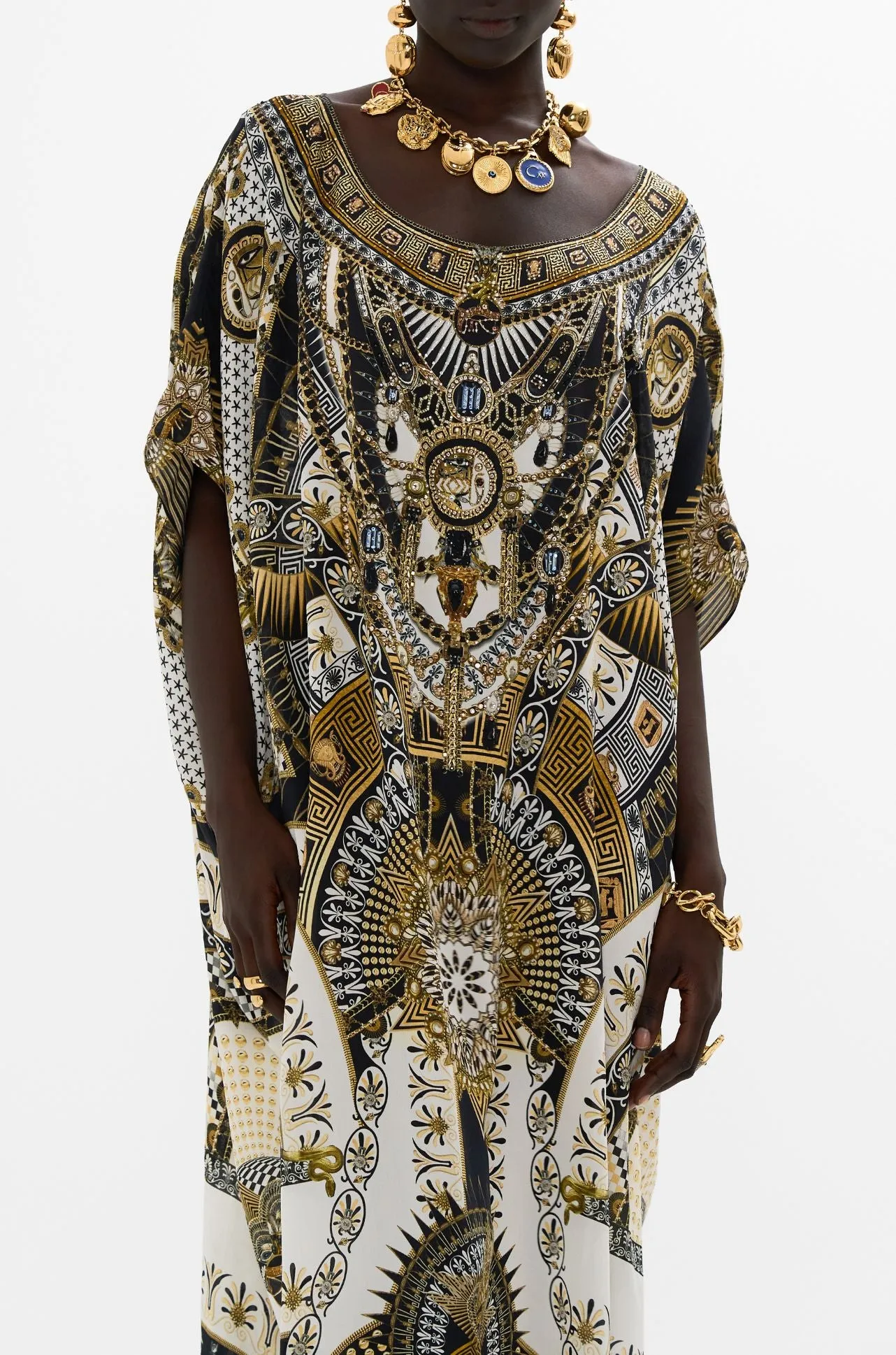 Camilla - Temples Of Dendara Round Neck Kaftan