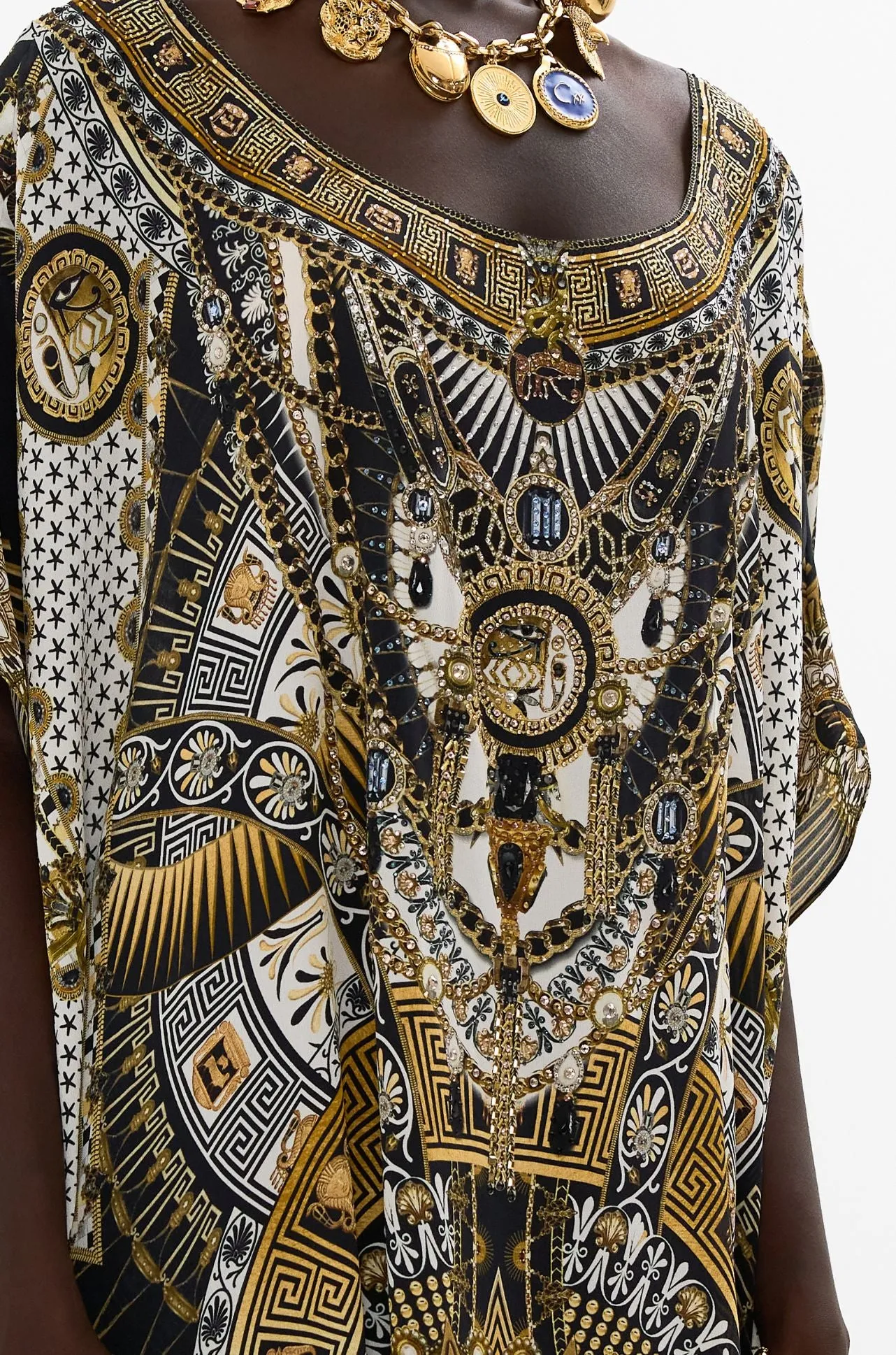Camilla - Temples Of Dendara Round Neck Kaftan