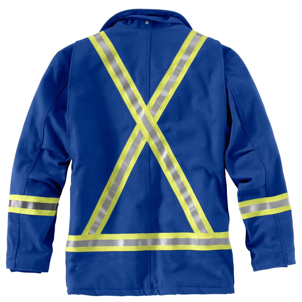 Carhartt Men's Royal Flame-Resistant Striped Duck Traditional Coat