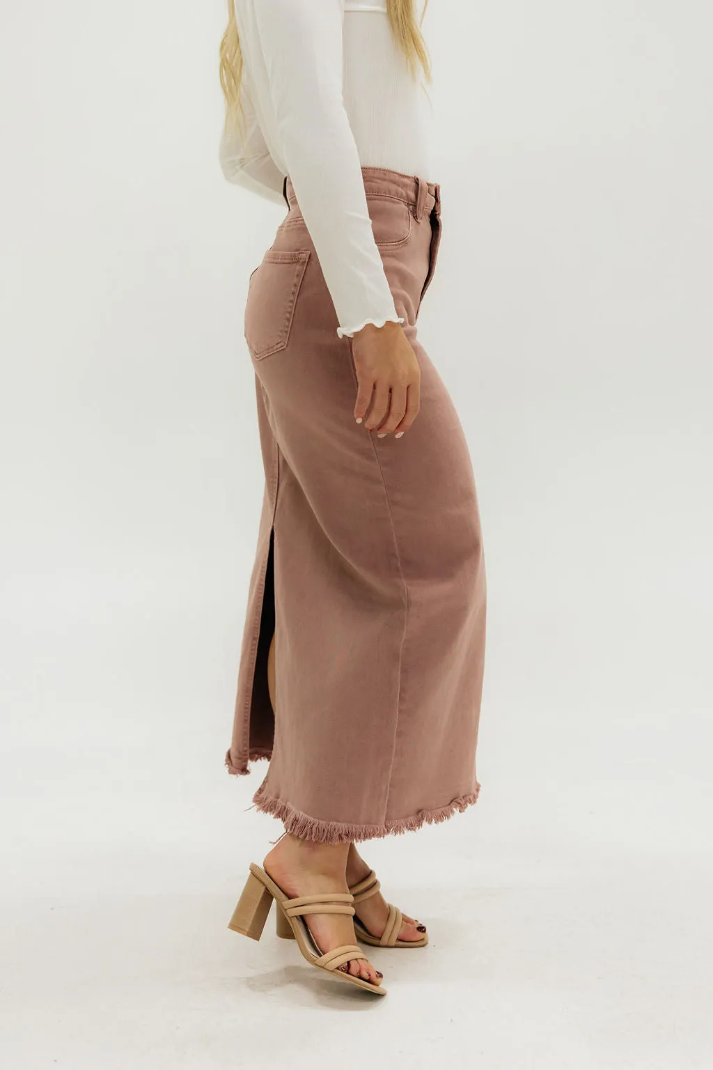 Carsen Demin Skirt-Mauve