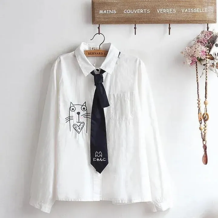 Cartoon Kitty Paws Letter Print Hoodie Jacket