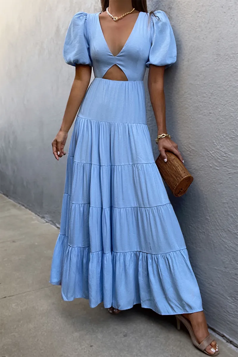 Cedros Maxi Dress in Sky Blue