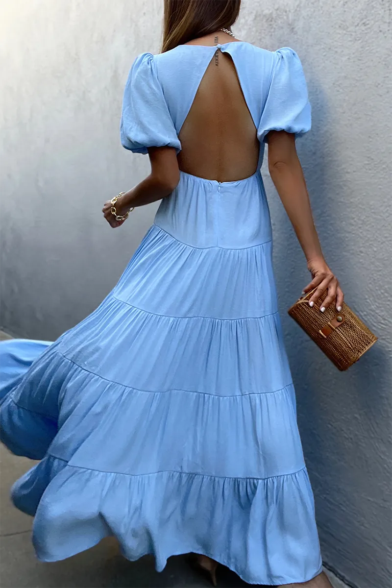 Cedros Maxi Dress in Sky Blue