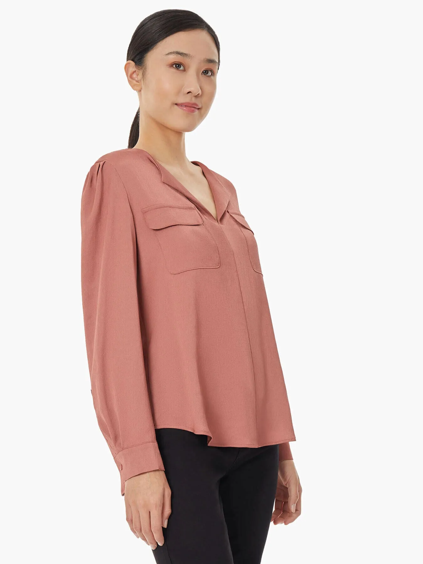Charmeuse Utility Blouse