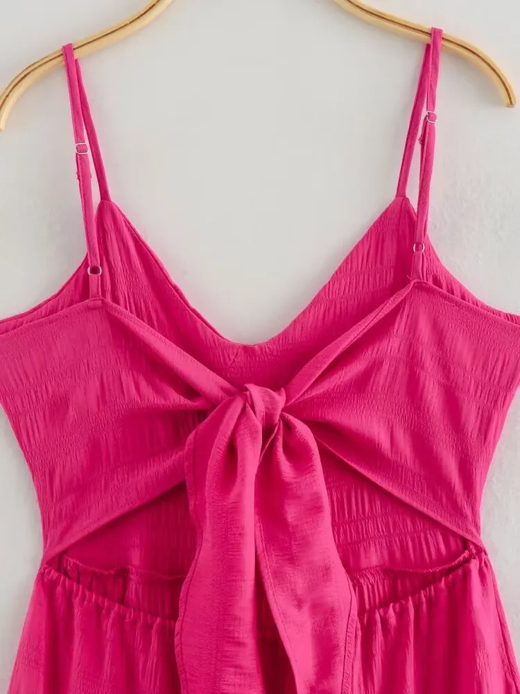 Charming Cerise Tiered Maxi Dress