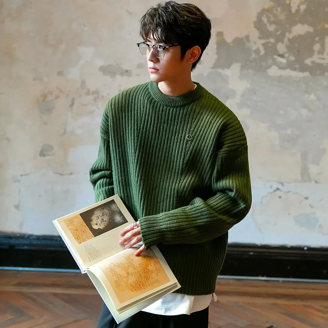 Chuan Mini Metal Textured Lines Sweater