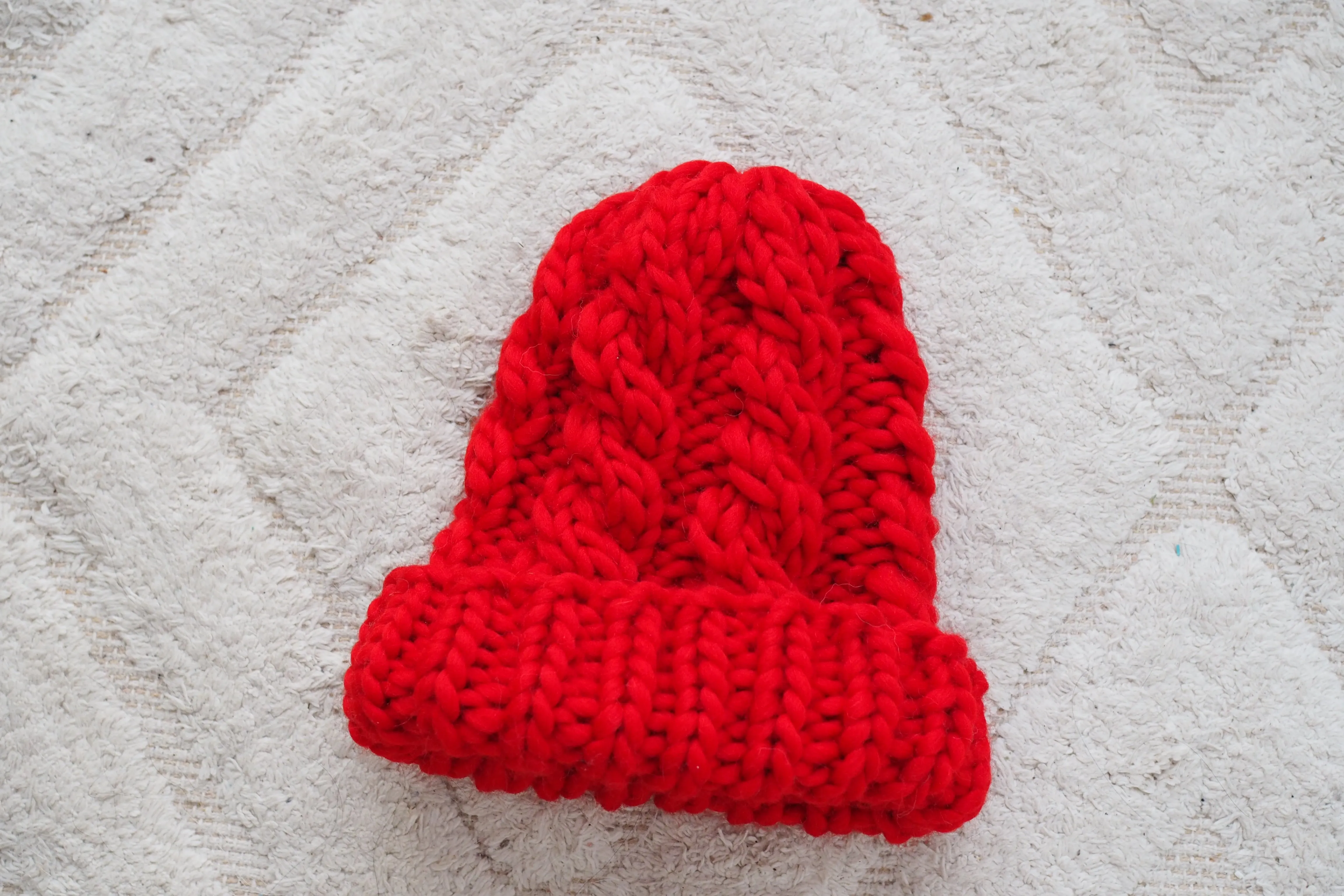 Chunky Cabled Beanie Hat Knitting Pattern
