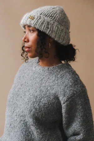 CHUNKY MARLED HANDKNIT BEANIE