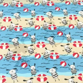 Cotton Jersey - Beach Fun - Beige