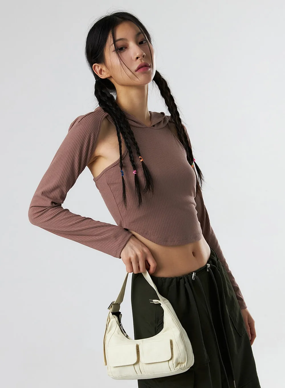 Cotton Pocket Shoulder Bag IS322