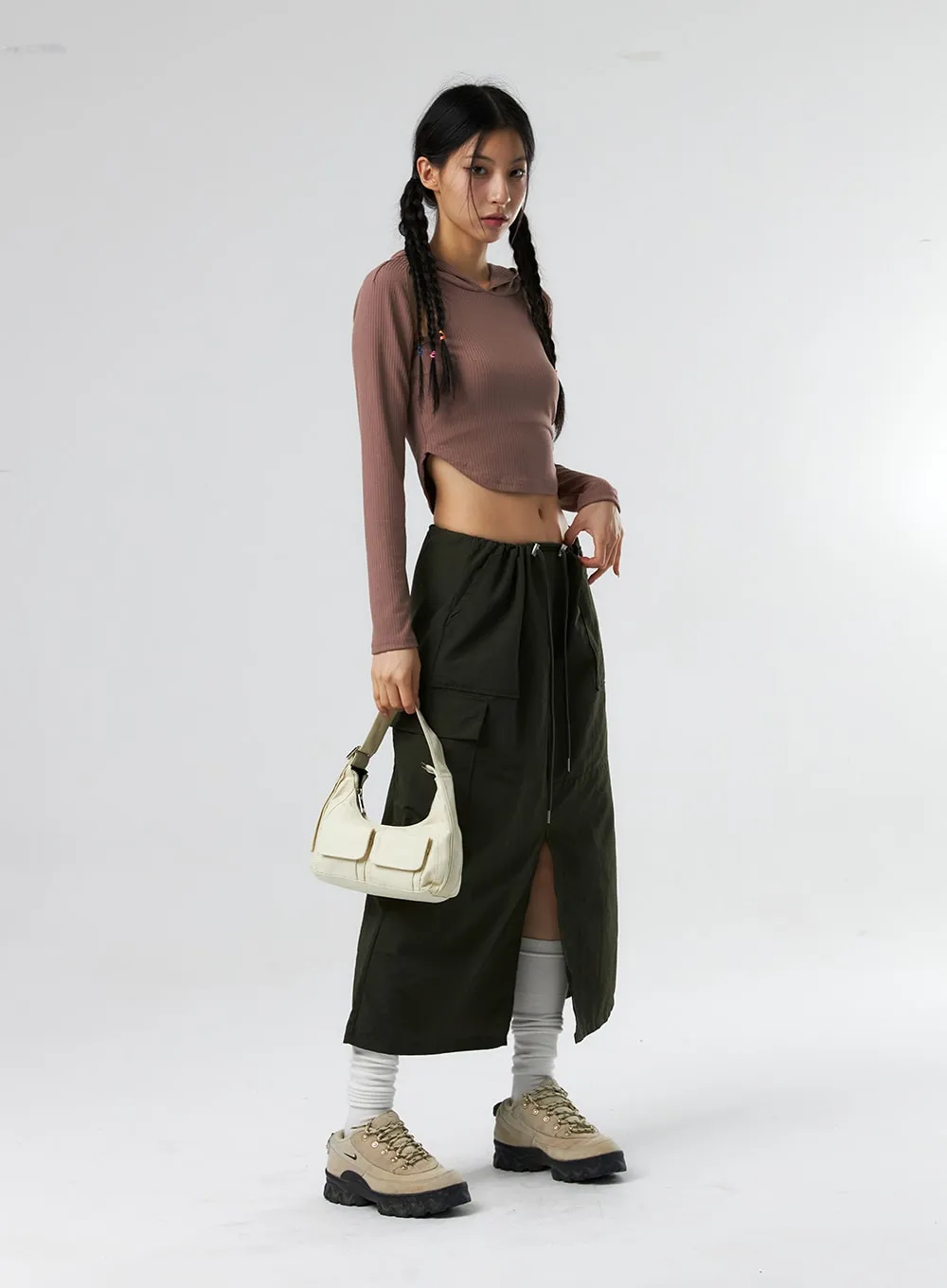 Cotton Pocket Shoulder Bag IS322