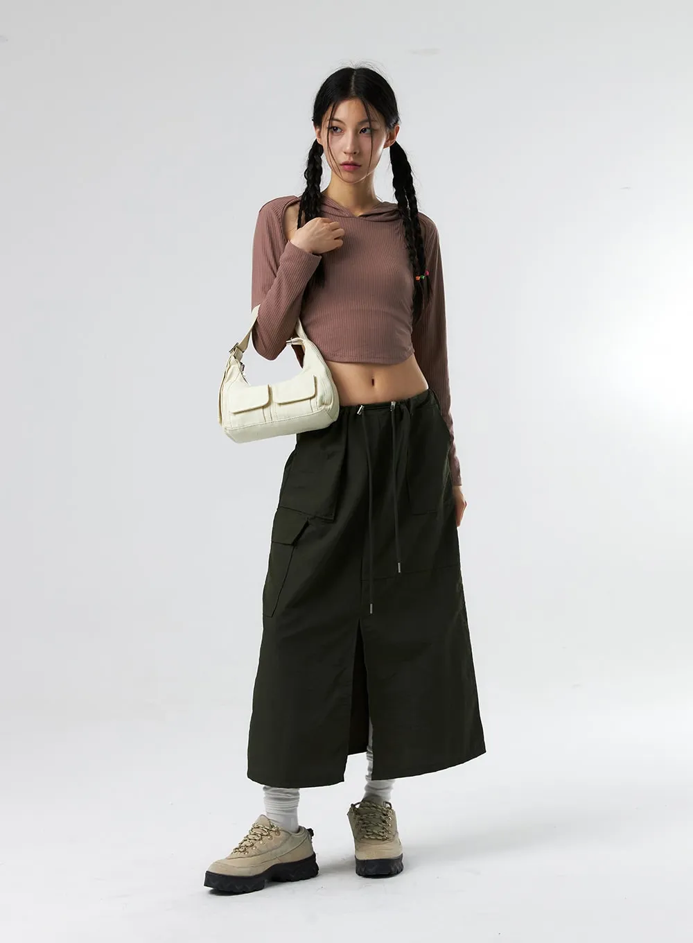 Cotton Pocket Shoulder Bag IS322