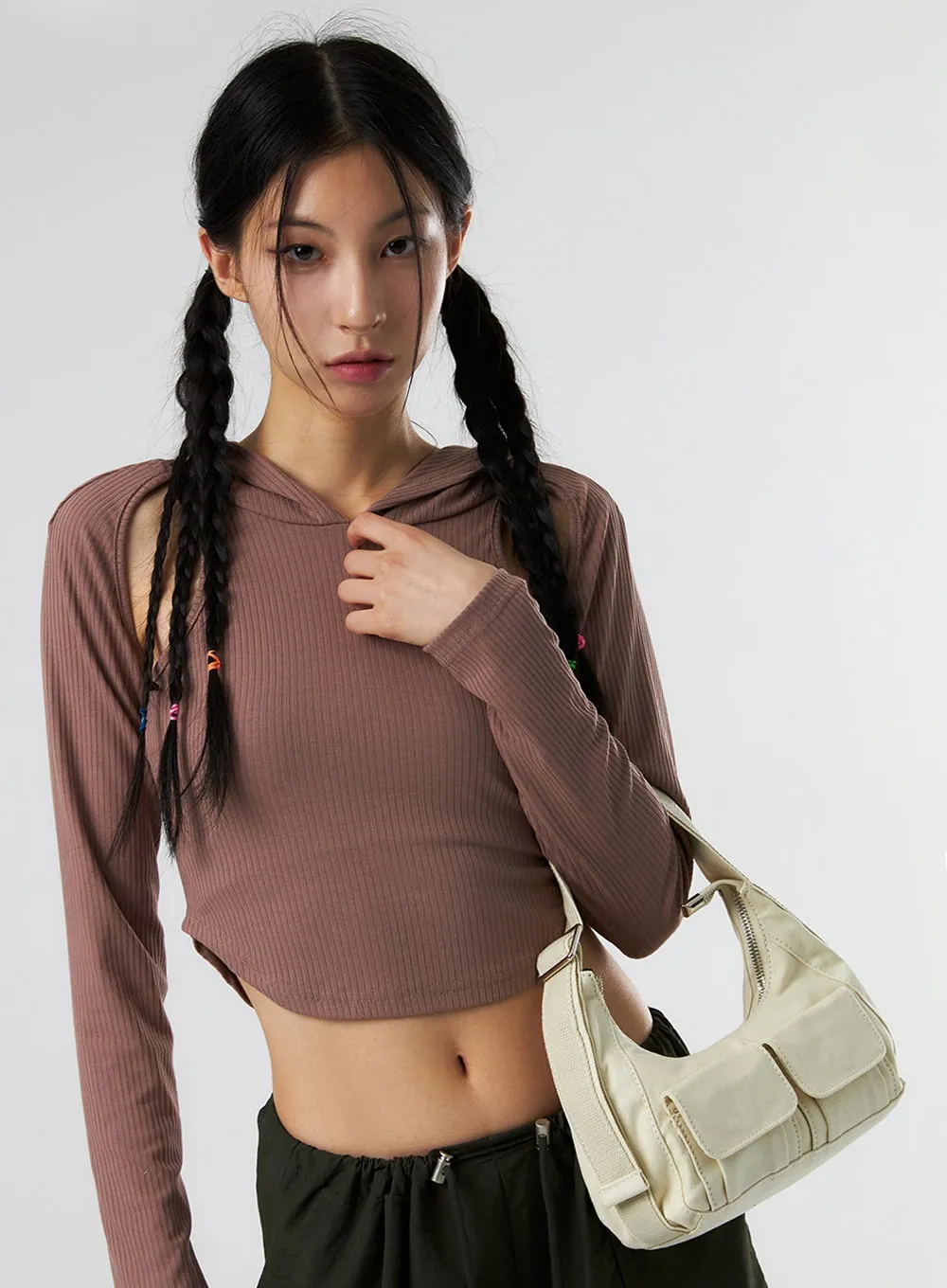 Cotton Pocket Shoulder Bag IS322