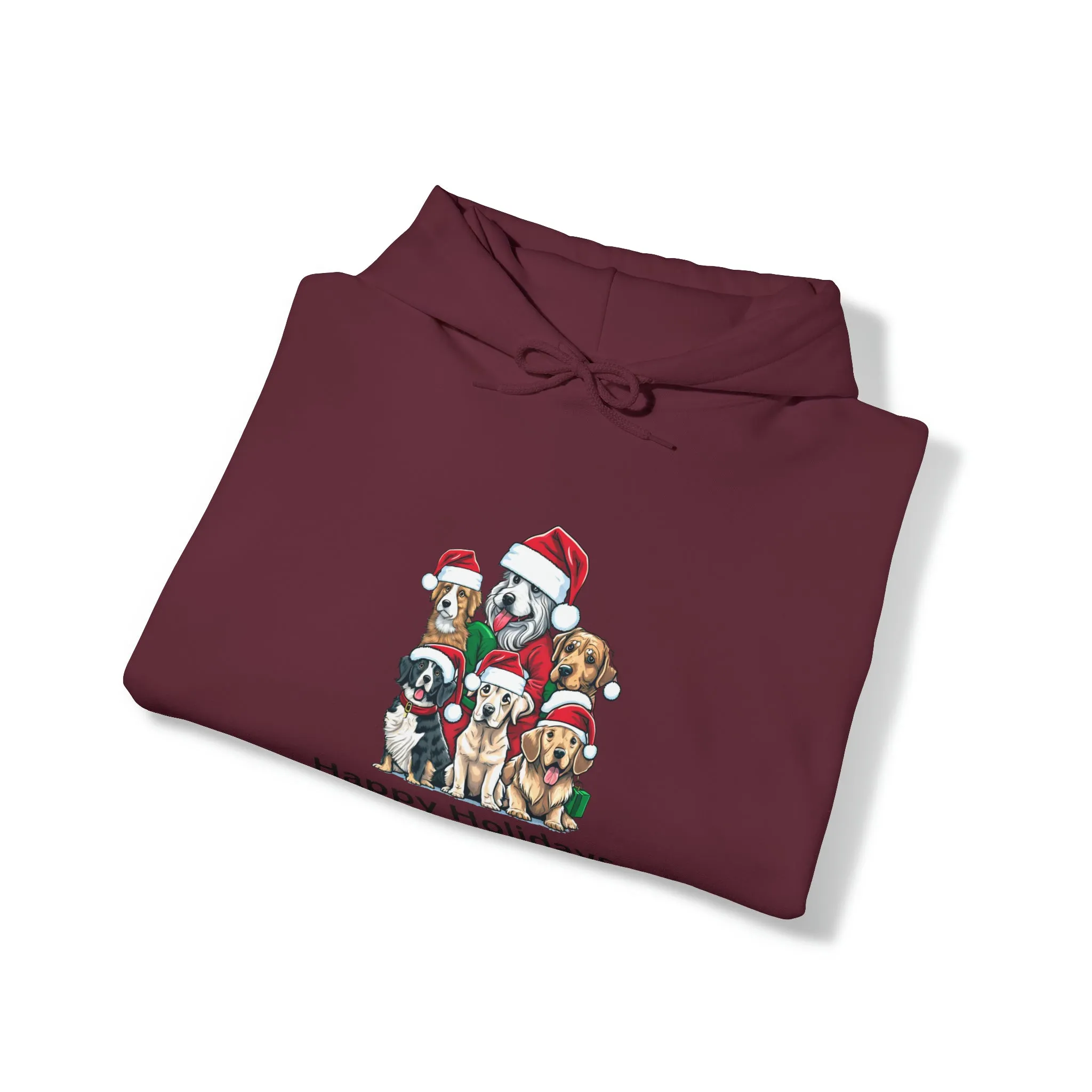 Cozy Canine Christmas Cotton Hoodie Sweatshirt for Dog Lover Dog Mom Dog Dad Pet Lover Holiday Gifts Canine Lovers Seasonal Sweathshirts