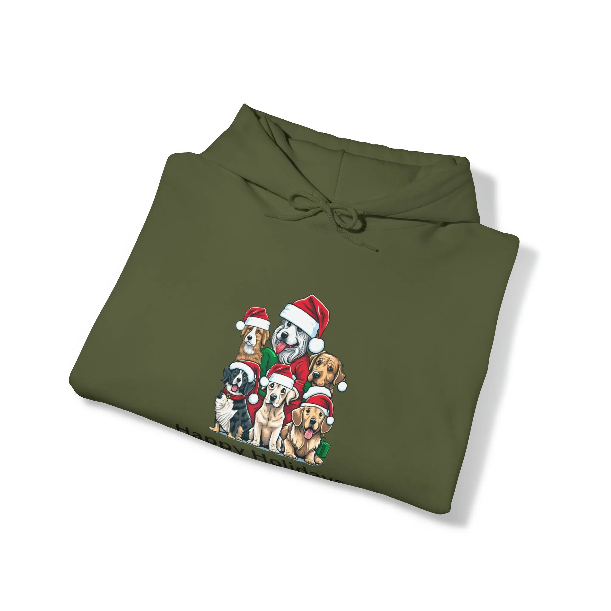 Cozy Canine Christmas Cotton Hoodie Sweatshirt for Dog Lover Dog Mom Dog Dad Pet Lover Holiday Gifts Canine Lovers Seasonal Sweathshirts