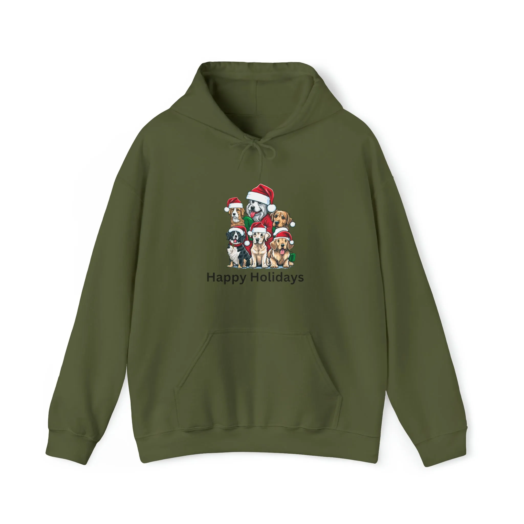 Cozy Canine Christmas Cotton Hoodie Sweatshirt for Dog Lover Dog Mom Dog Dad Pet Lover Holiday Gifts Canine Lovers Seasonal Sweathshirts