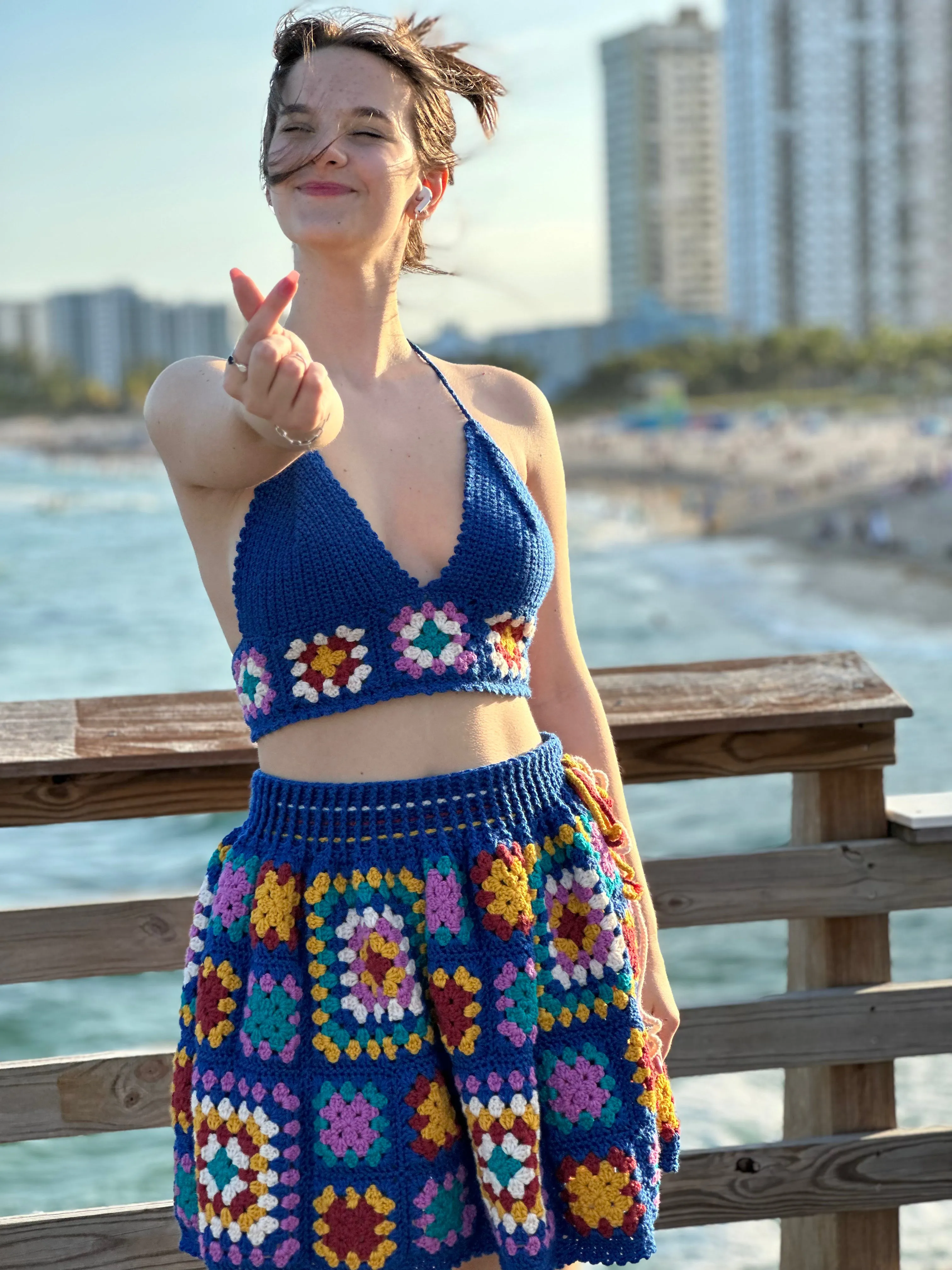 Crochet Granny Square Skirt PDF Pattern (instant download)