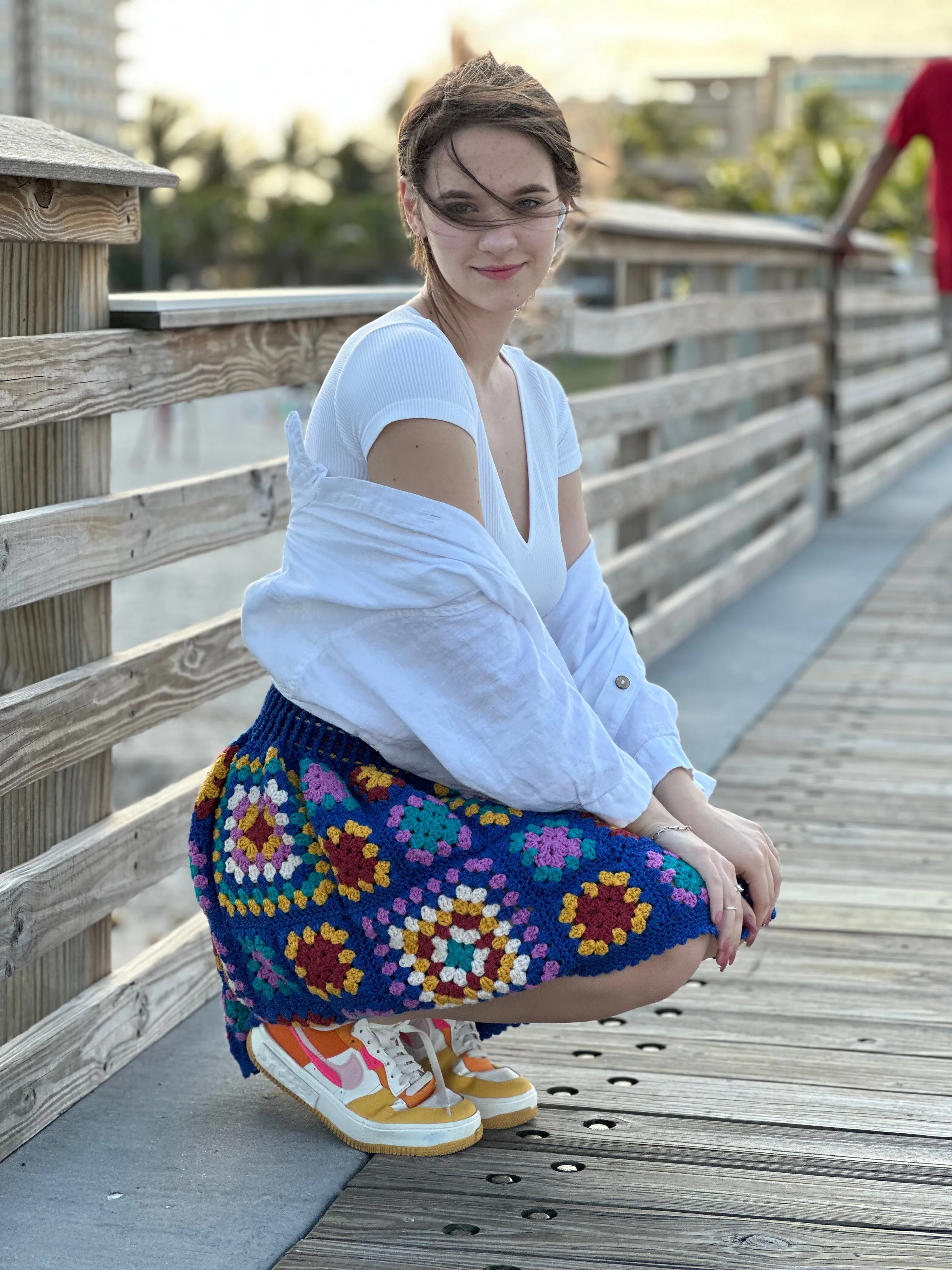 Crochet Granny Square Skirt PDF Pattern (instant download)