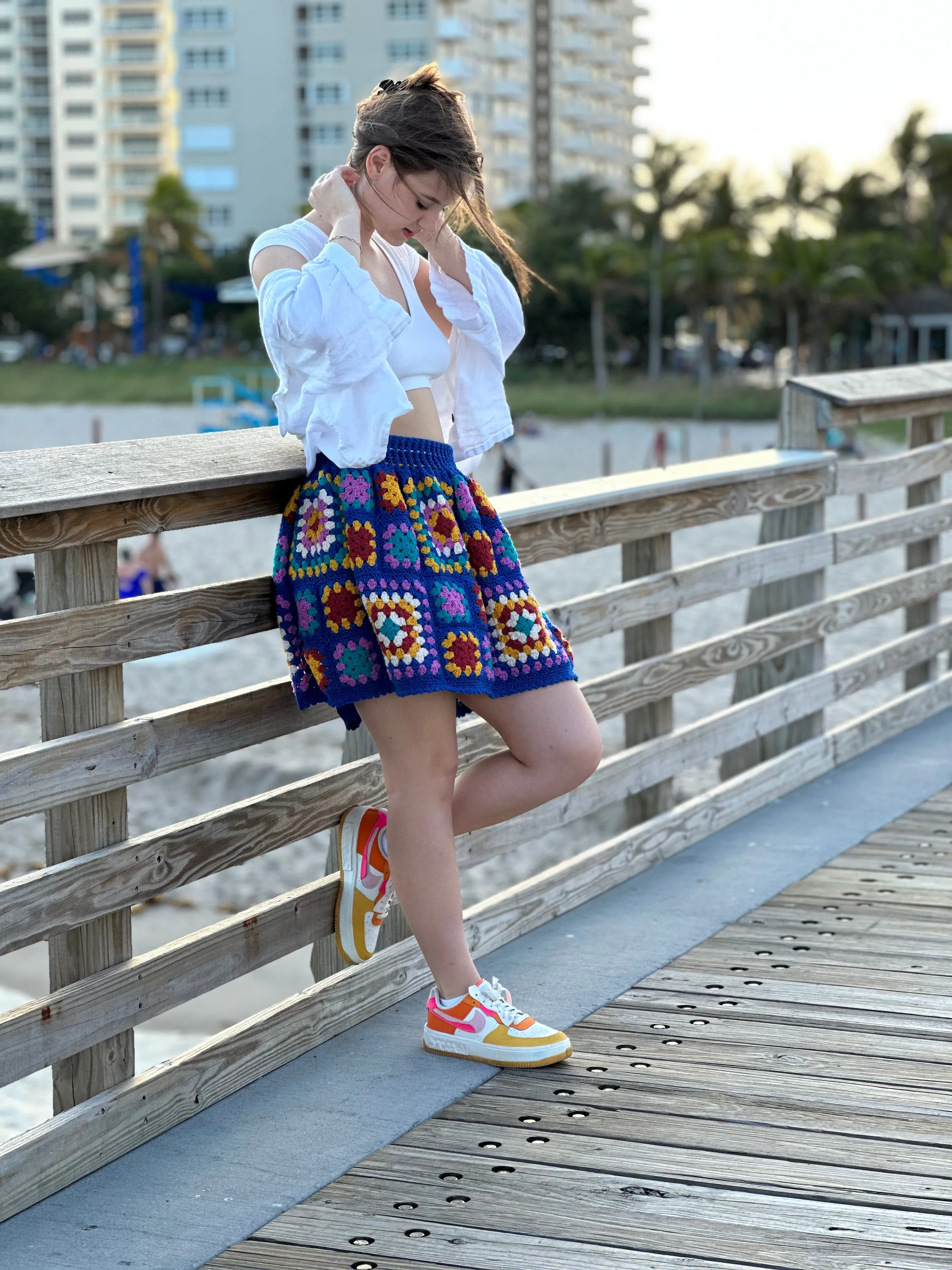 Crochet Granny Square Skirt PDF Pattern (instant download)