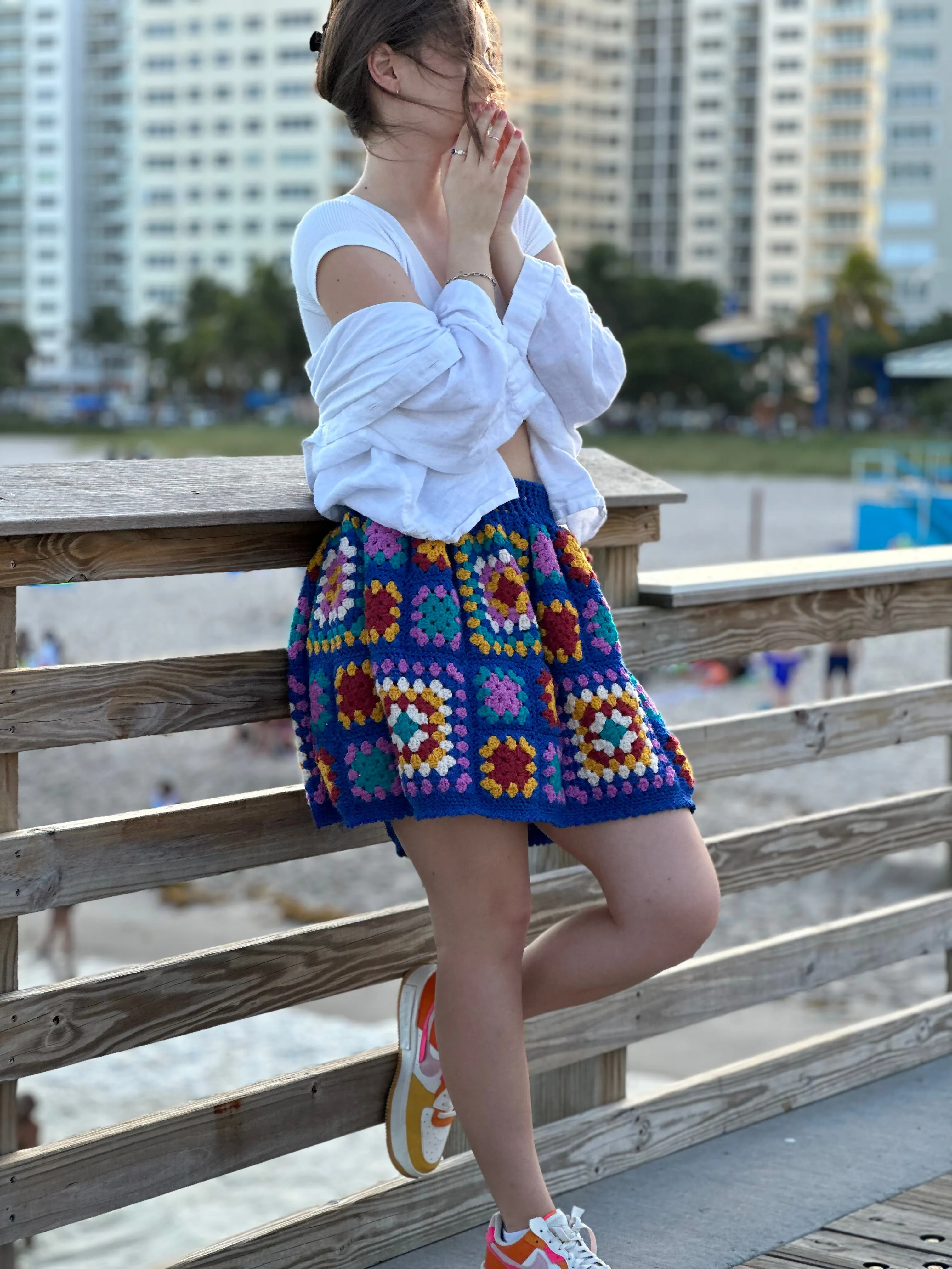 Crochet Granny Square Skirt PDF Pattern (instant download)