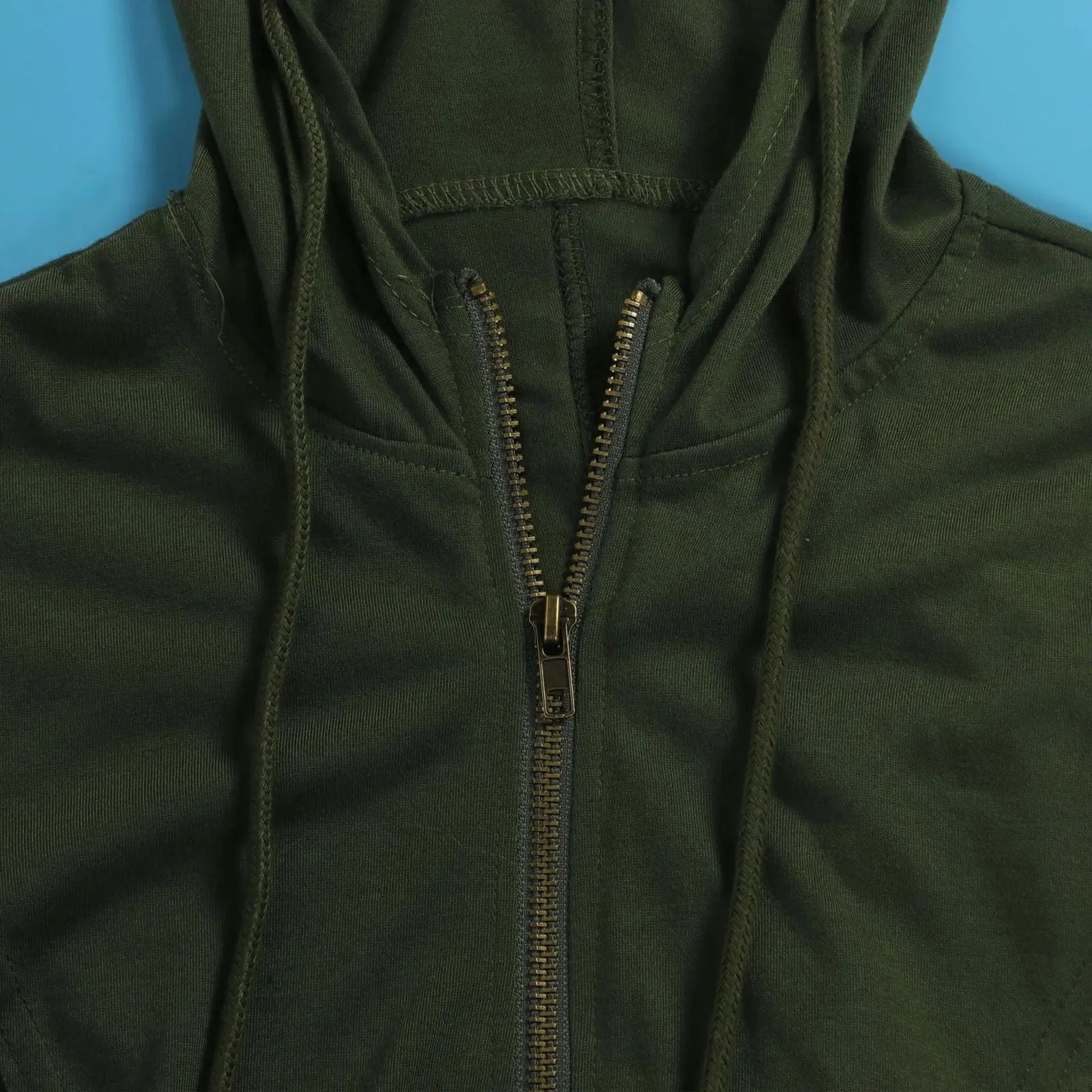Crop V-neck Hoodie and Flare Pants Activewear Sets