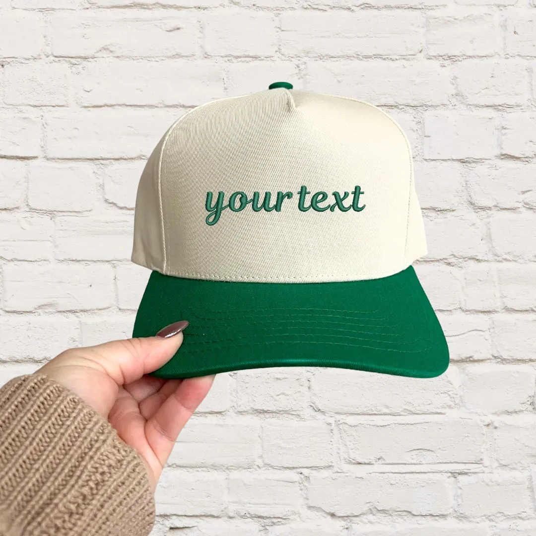 Custom Embroidered Two-Toned Trucker Hat