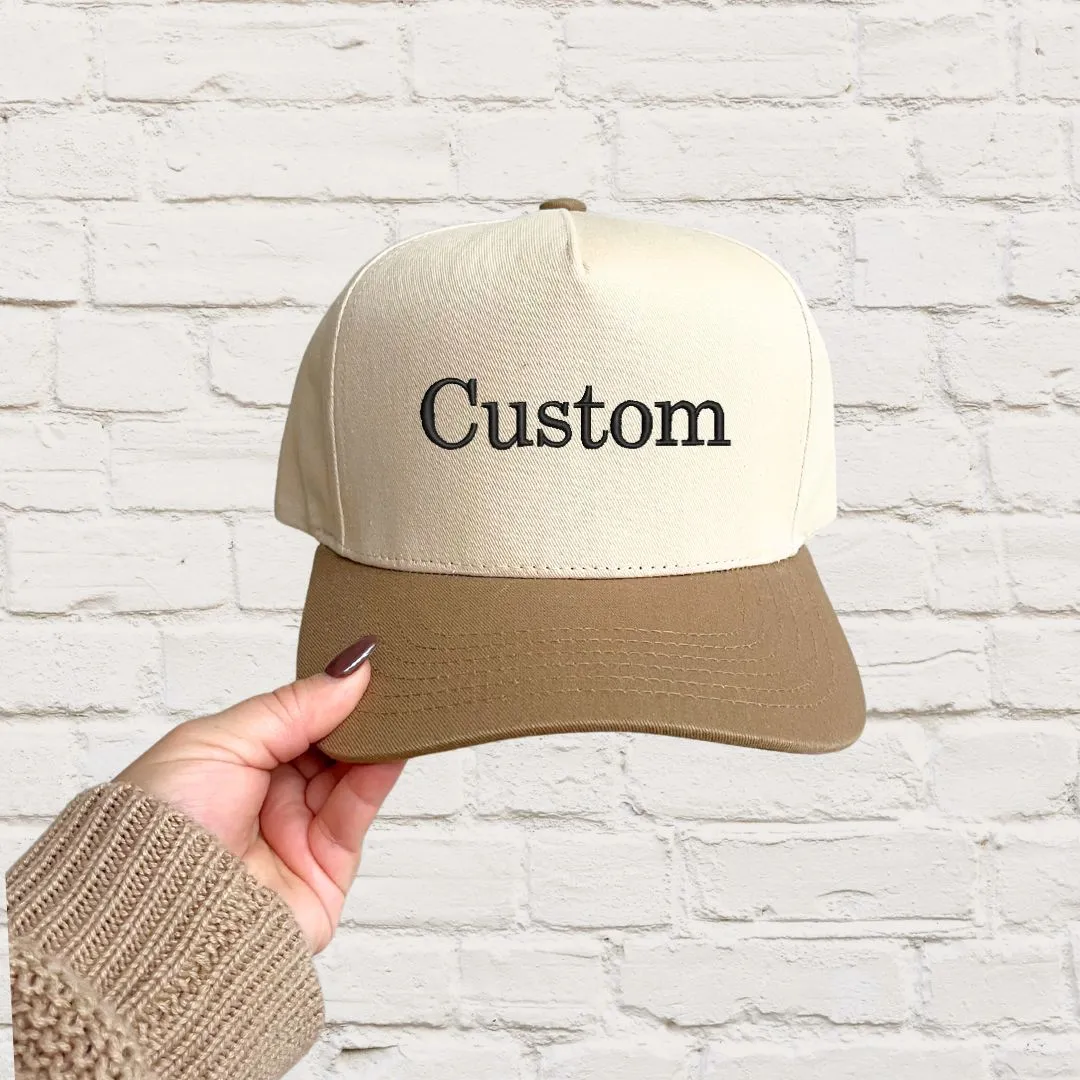 Custom Embroidered Two-Toned Trucker Hat
