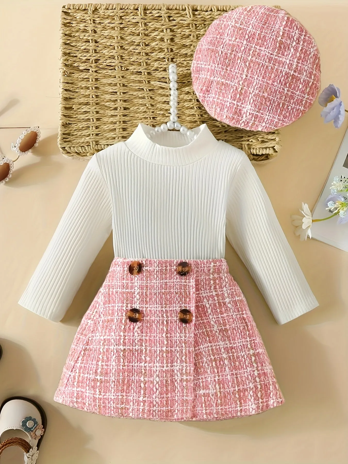 Cute 3Piece Toddler Girl Outfit for AutumnWinter