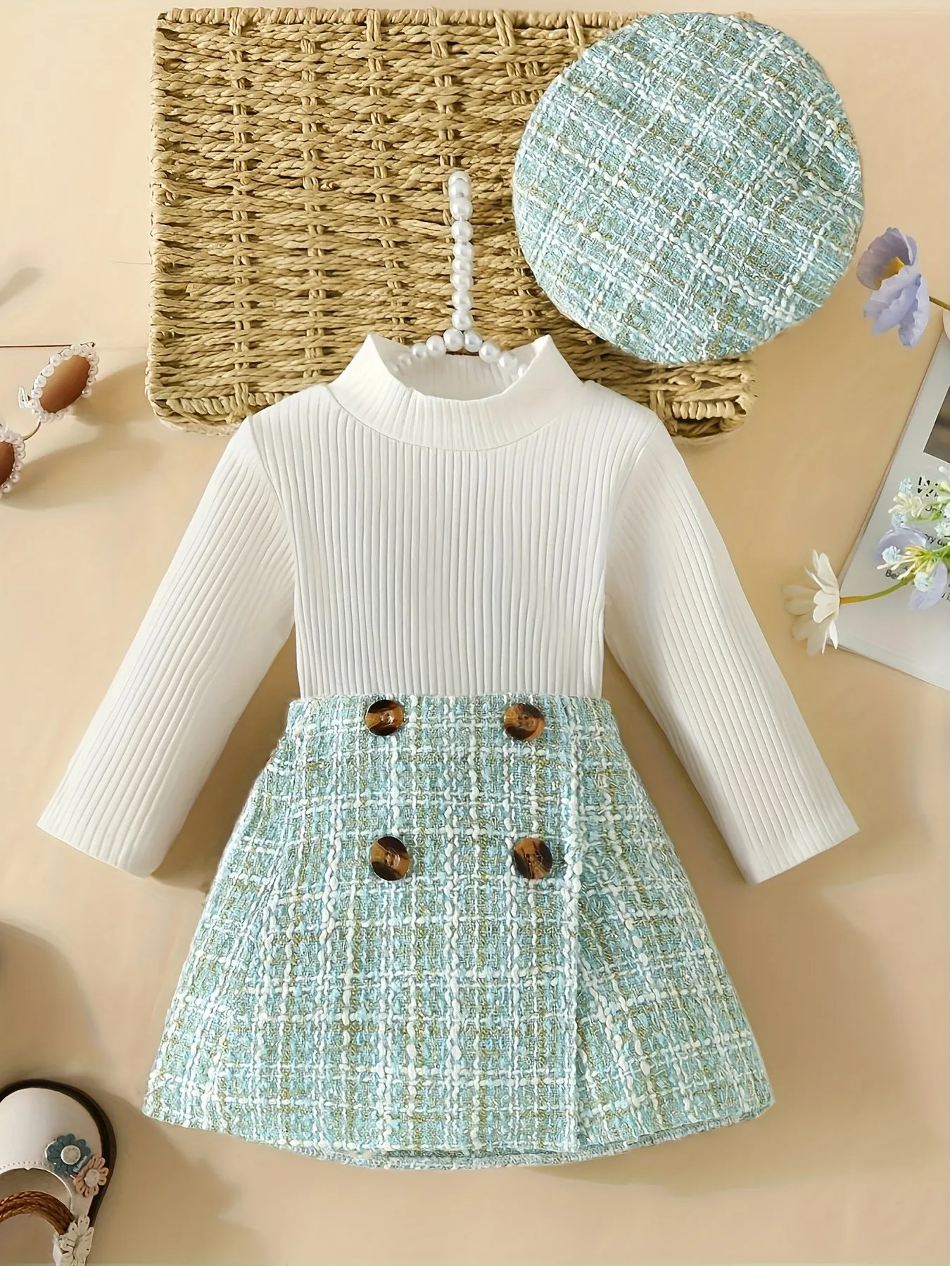 Cute 3Piece Toddler Girl Outfit for AutumnWinter
