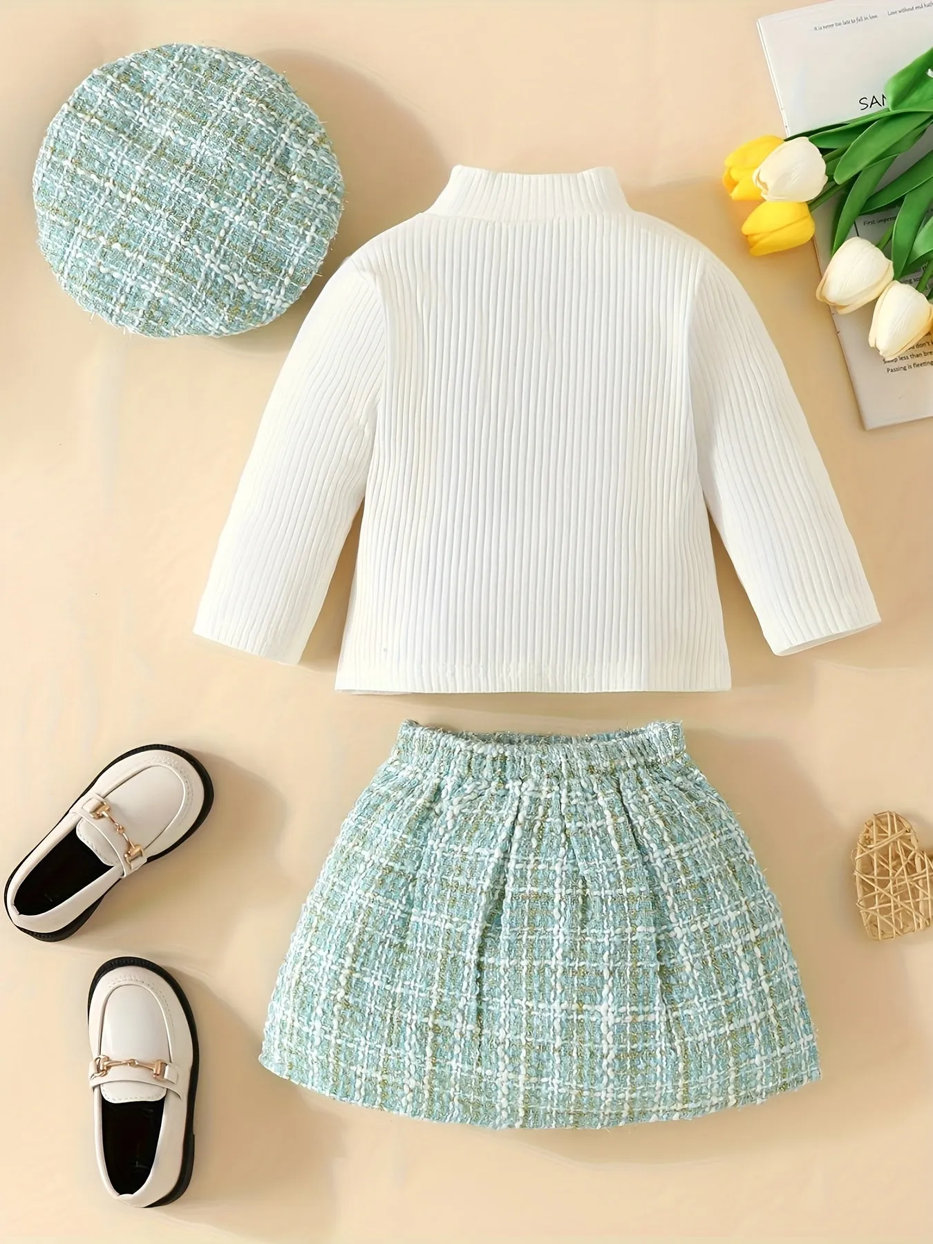 Cute 3Piece Toddler Girl Outfit for AutumnWinter