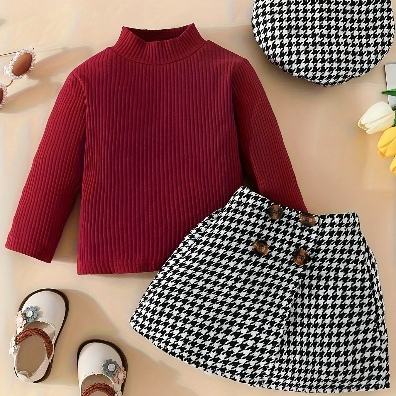 Cute 3Piece Toddler Girl Outfit for AutumnWinter