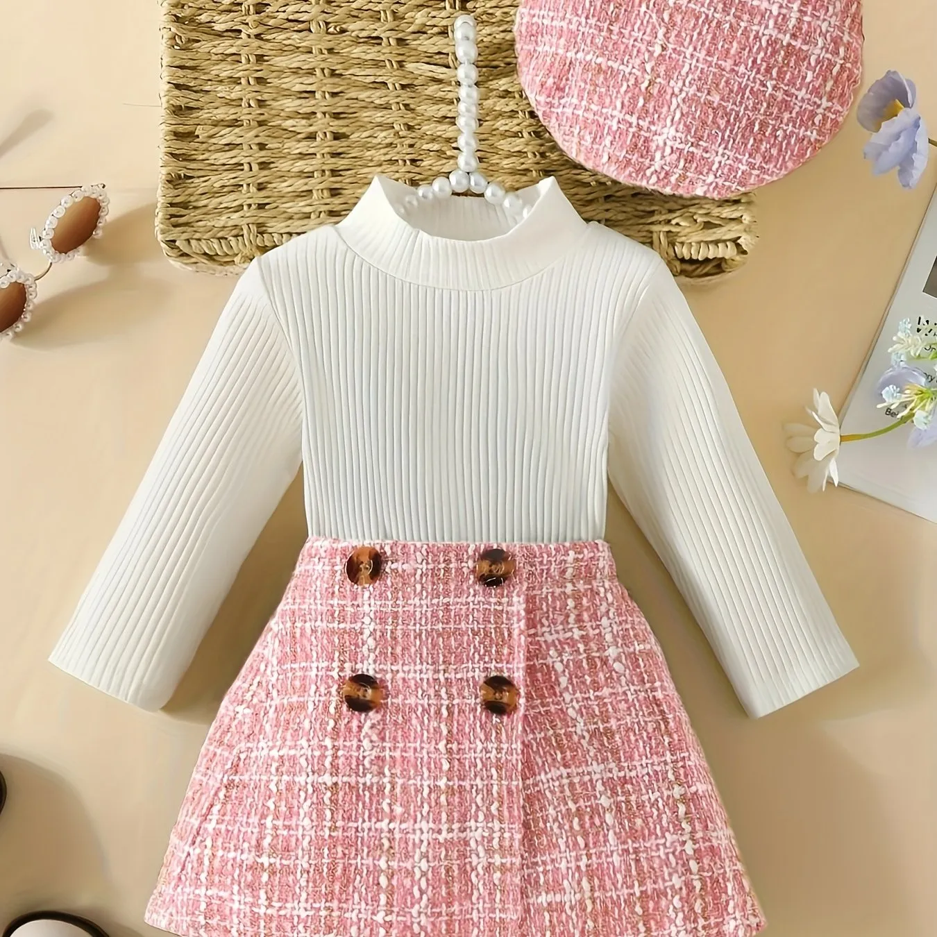 Cute 3Piece Toddler Girl Outfit for AutumnWinter