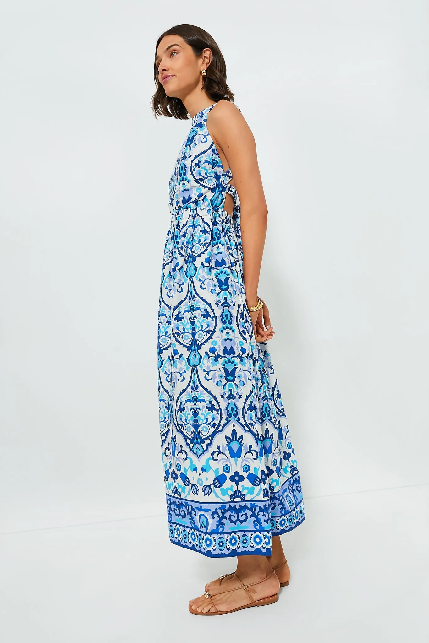 Damask Blue Colomba Dress
