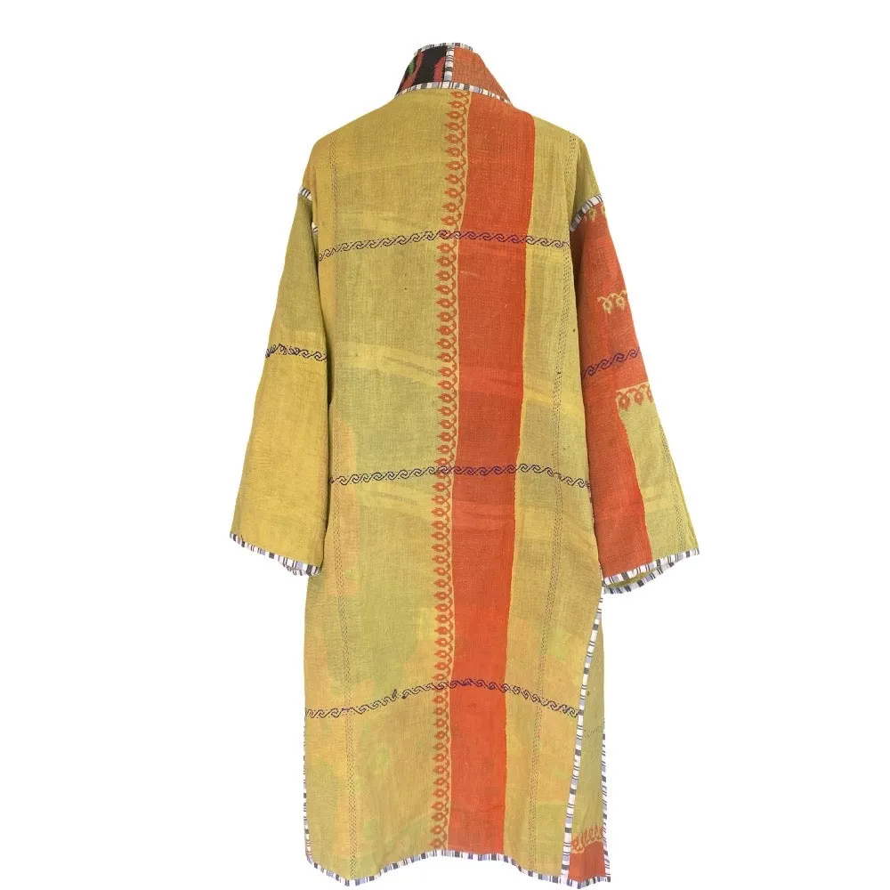 Dyani cotton quilted vintage kantha coat