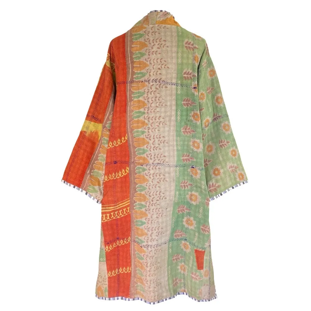 Dyani cotton quilted vintage kantha coat