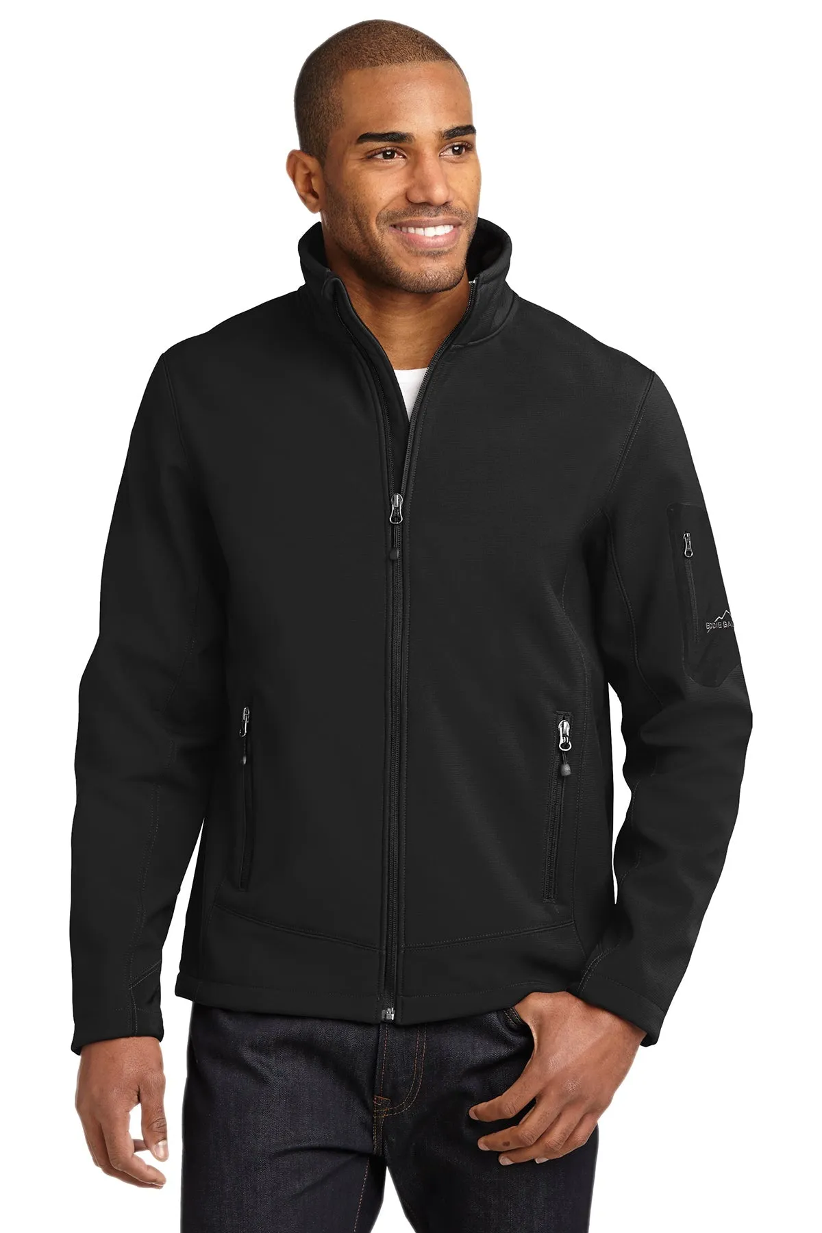 Eddie Bauer Rugged Ripstop Custom Soft Shell Jackets, Black