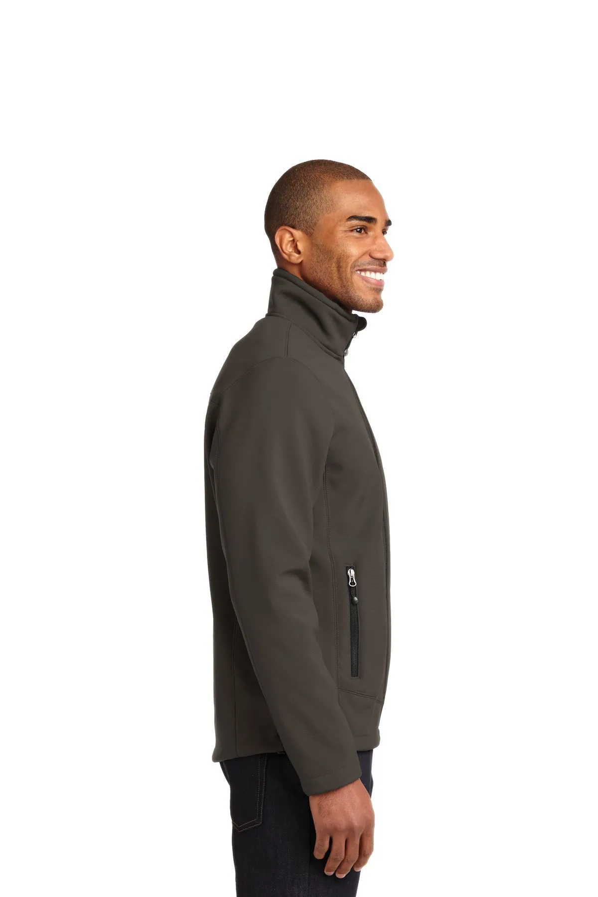 Eddie Bauer Rugged Ripstop Custom Soft Shell Jackets, Canteen Grey/ Black