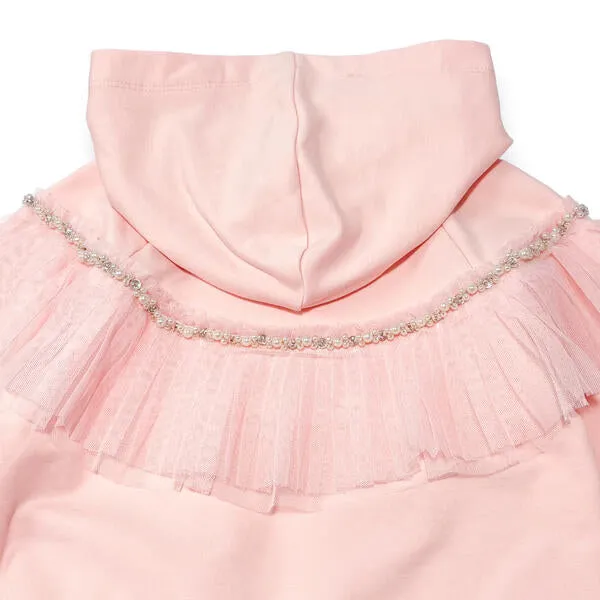Embellished Hooded Jacket -Pink