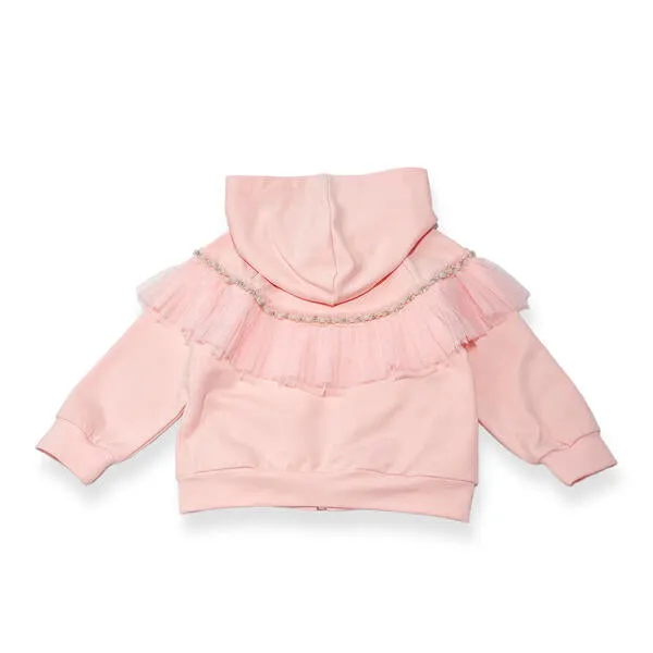 Embellished Hooded Jacket -Pink